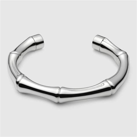 gucci bamboo sterling silver bracelet|gucci silver bead bracelet.